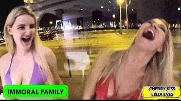 Cherry kiss drenches the room as she cums from a step sibling fuck