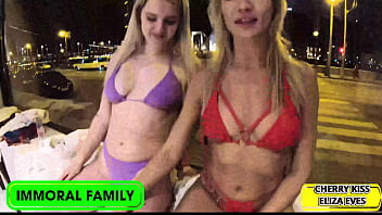 Cherry kiss drenches the room as she cums from a step sibling fuck