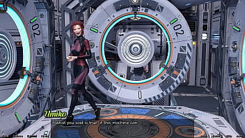 Stranded in space #95 holding hands with asian scientist milf