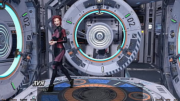 Stranded in space #95 holding hands with asian scientist milf