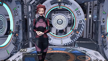 Stranded in space #95 holding hands with asian scientist milf