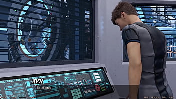 Stranded in space #95 holding hands with asian scientist milf