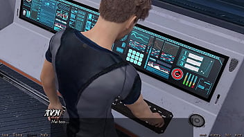 Stranded in space #95 holding hands with asian scientist milf