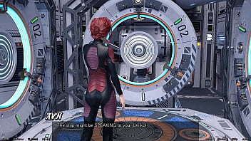 Stranded in space #95 holding hands with asian scientist milf