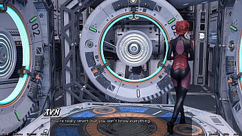 Stranded in space #95 holding hands with asian scientist milf