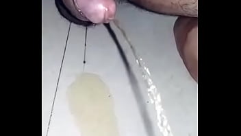 Nude penis piss in rock