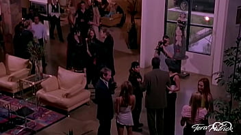 Brunette babe tera patrick massages alec knight's cock with her pussy