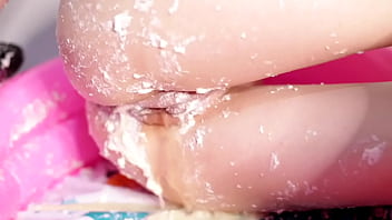 Dirty messy creampie & pee