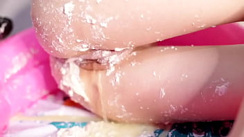 Dirty messy creampie & pee