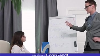 Brunette with glasses