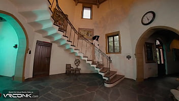 Vr horny lady dimitrescu with huge tits sucks and rides your cock in popular game cosplay parody pt 1