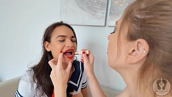 Lesbians tenga egg saliva panties stuffing dental fetish