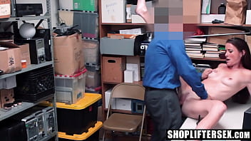 Milf thief will only able to go after sucking officer's cock