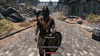 Extremley busty brunette rides a muscular man's cock in a fantasy realm