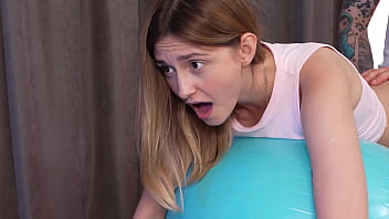 Fitness trainer fucks two clients