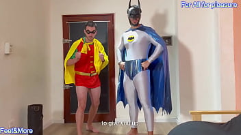 Batman and robin arent caped crusaders they are obedient mindless get pleasure and enjoy this hot video