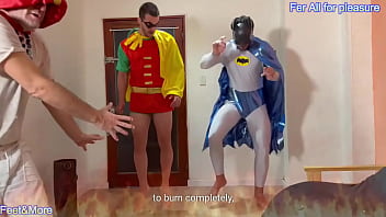 Batman and robin arent caped crusaders they are obedient mindless get pleasure and enjoy this hot video