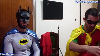 Batman and robin arent caped crusaders they are obedient mindless get pleasure and enjoy this hot video