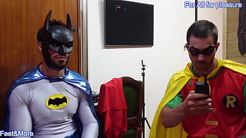 Batman and robin arent caped crusaders they are obedient mindless get pleasure and enjoy this hot video