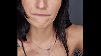 Black dress lingerie and pink dildo having many orgasm claudia bavel