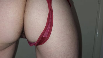 She finds her partner in inner clothes and decides to convince her to ride her cock