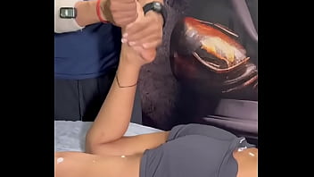 Young model getting her body worked