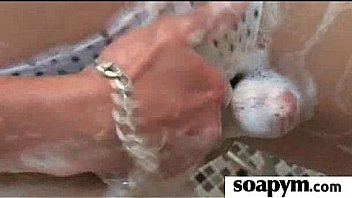 Soapy massage and shower blowjob 15