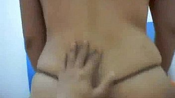 Brunette asian wife in black pantyhose wanted to suck a delicious dick