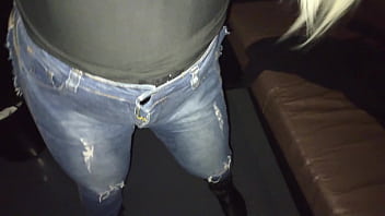 Fucking strangers in the glory hole while the cuckold watches through the hole