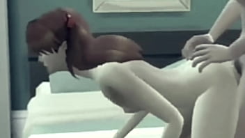 Shinji fucks asuka and cum on her face and tits evangelion hentai