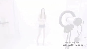 Alluring shy brunette gets fucked in a modeling audition