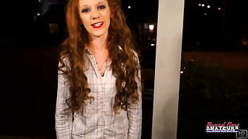 Green eyed stunning ginger cassie sucks a dick and gets deeply banged