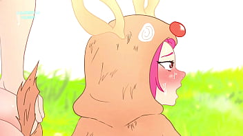 Kpop demon hunters mira in a reindeer costume fucks with romance