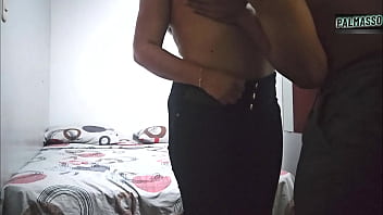 Babe shows off her tits and shaved pussy to get a job; after the audition she agrees to fuck the boss to make sure she gets hired