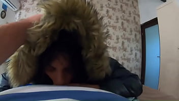 Preview milfycalla deep blow job while wearing fur hooded puffer jackets 202 i really like to suck cock while wearing