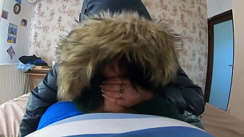 Preview milfycalla deep blow job while wearing fur hooded puffer jackets 202 i really like to suck cock while wearing