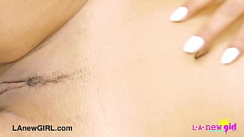 Gorgeous brunette model naked close up