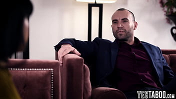 Big boobs curvy asian maid fucks her big dick boss in the kitchen