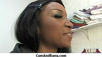 Ebony girl gets slammed by some white dudes 6