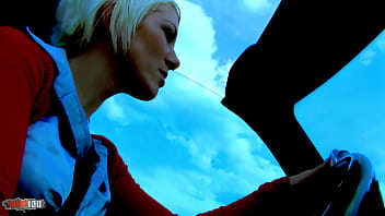 French whore milky cooper fucked in the ass at the beach