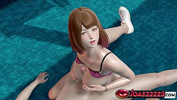 Office slut girl chiyoko in 3d hentai huge titjob teasing standing handjob for huge cock and deepthroat ending with facial in honey select 2