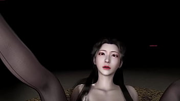 3d cute asian cosplay slut sucking the big dick