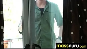 Slippery nuru massage for lucky dude 4