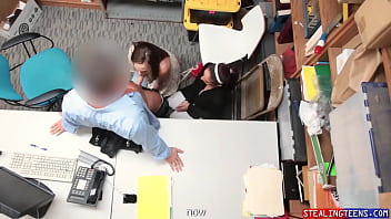 Shoplifter's step mom sucks off security to save her thieving brat peyton robbie sheena ryder marcus london