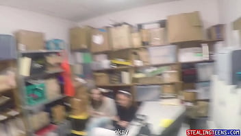 Shoplifter's step mom sucks off security to save her thieving brat peyton robbie sheena ryder marcus london