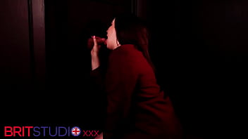 Student sucks cock at the gloryhole