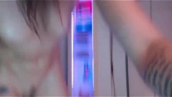 Cute chick in glasses masturbates