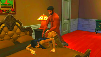 Hot wife hard fucking in the bedroom