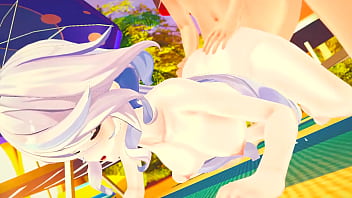 Fucking furina at the beach until her pussy full of cum