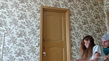 Teen brunette v quinn rides sereja serejin's big d so well